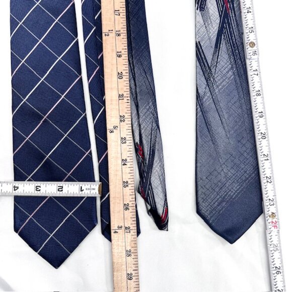 Set: 2 Neckties Burberry Blue  & El  Groco  Italy +1 Burberry  Handkerchief (54 - Picture 8 of 15